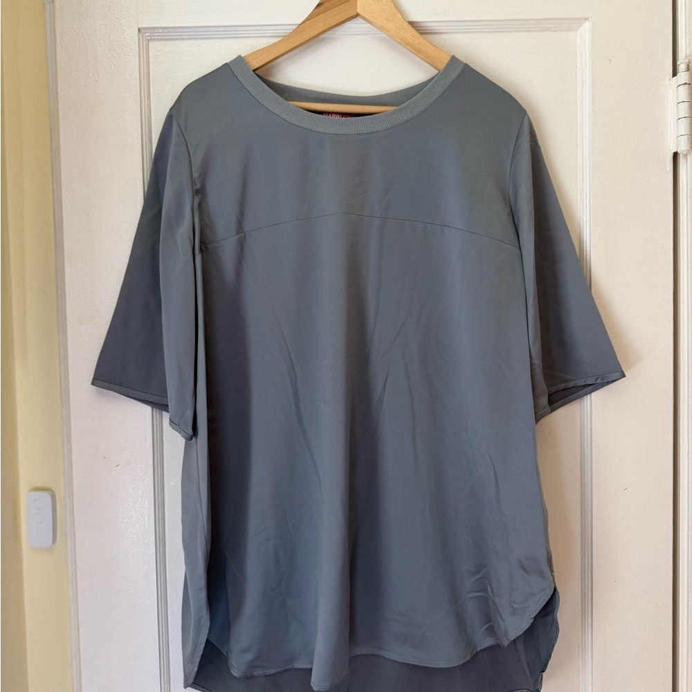Marina Rinaldi Slate Gray Short Sleeve Top